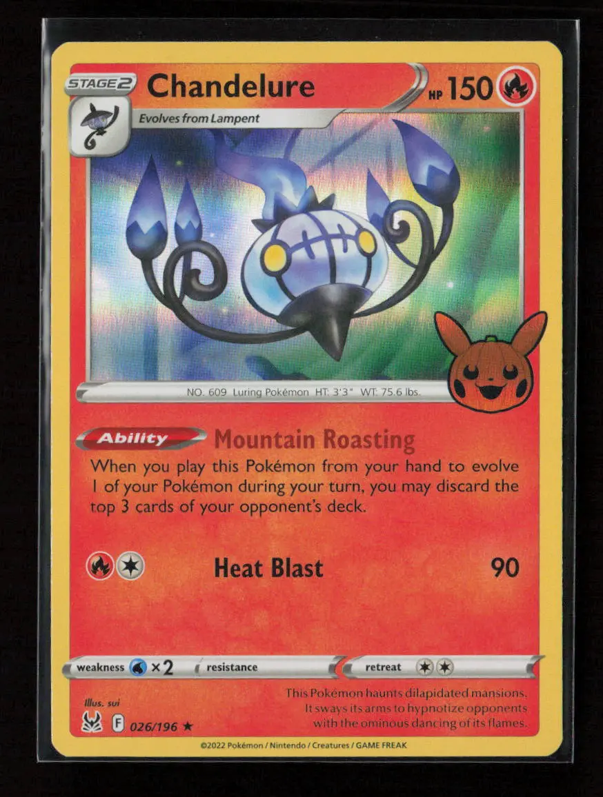 Chandelure Holo Rare Trick Or Trade Booster Bundle 2023 026/196 Nm 1