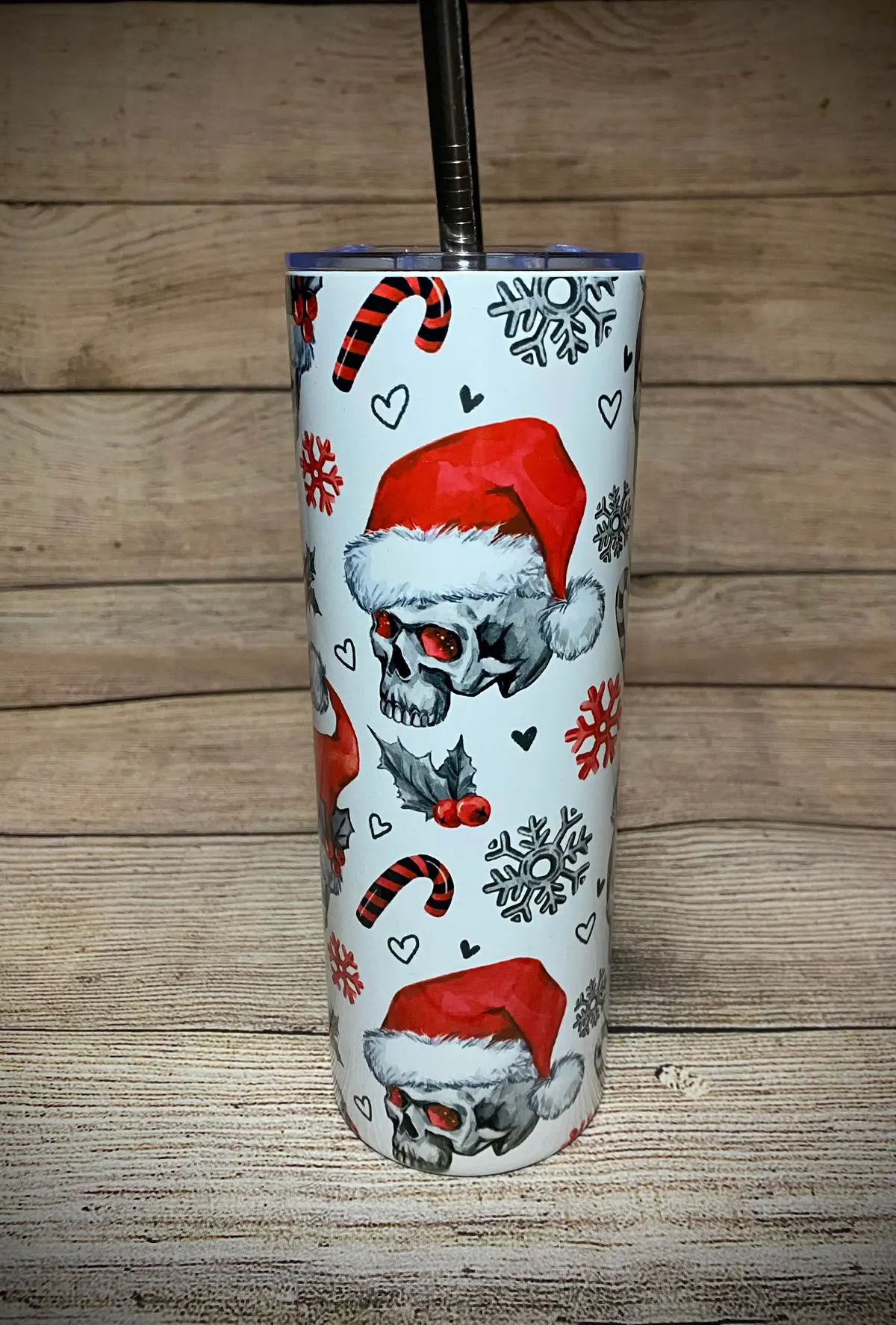 Christmas Skulls Tumbler 1