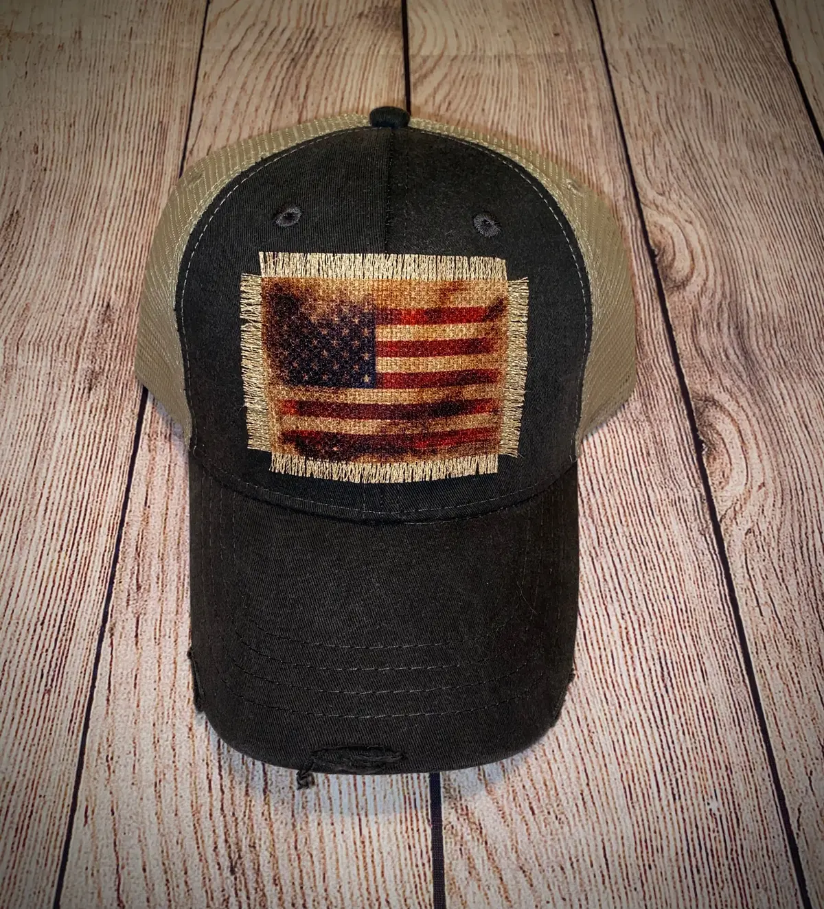 Vintage American Flag Hat 1