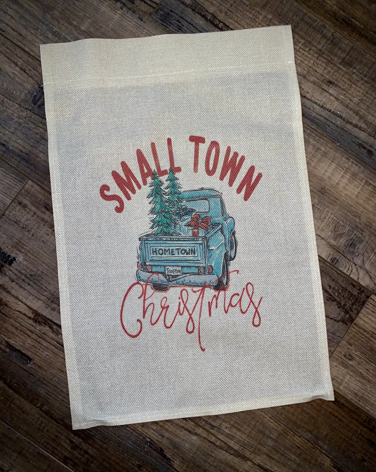 Small Town Christmas Garden Flag 1