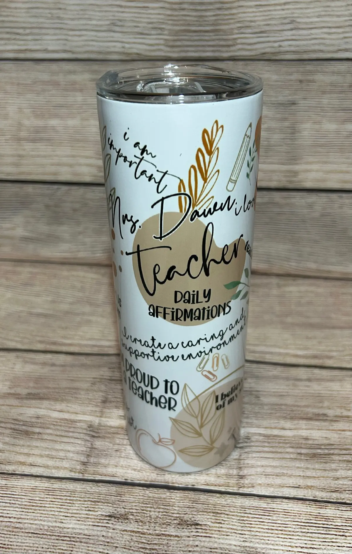 Teacher Affirmations Tumbler 1