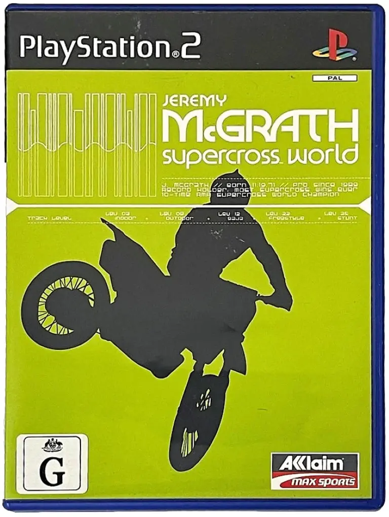 Jeremy Mcgrath Supercross World Ps2 Pal *Complete* Dirt Bikes (Preowned) 1