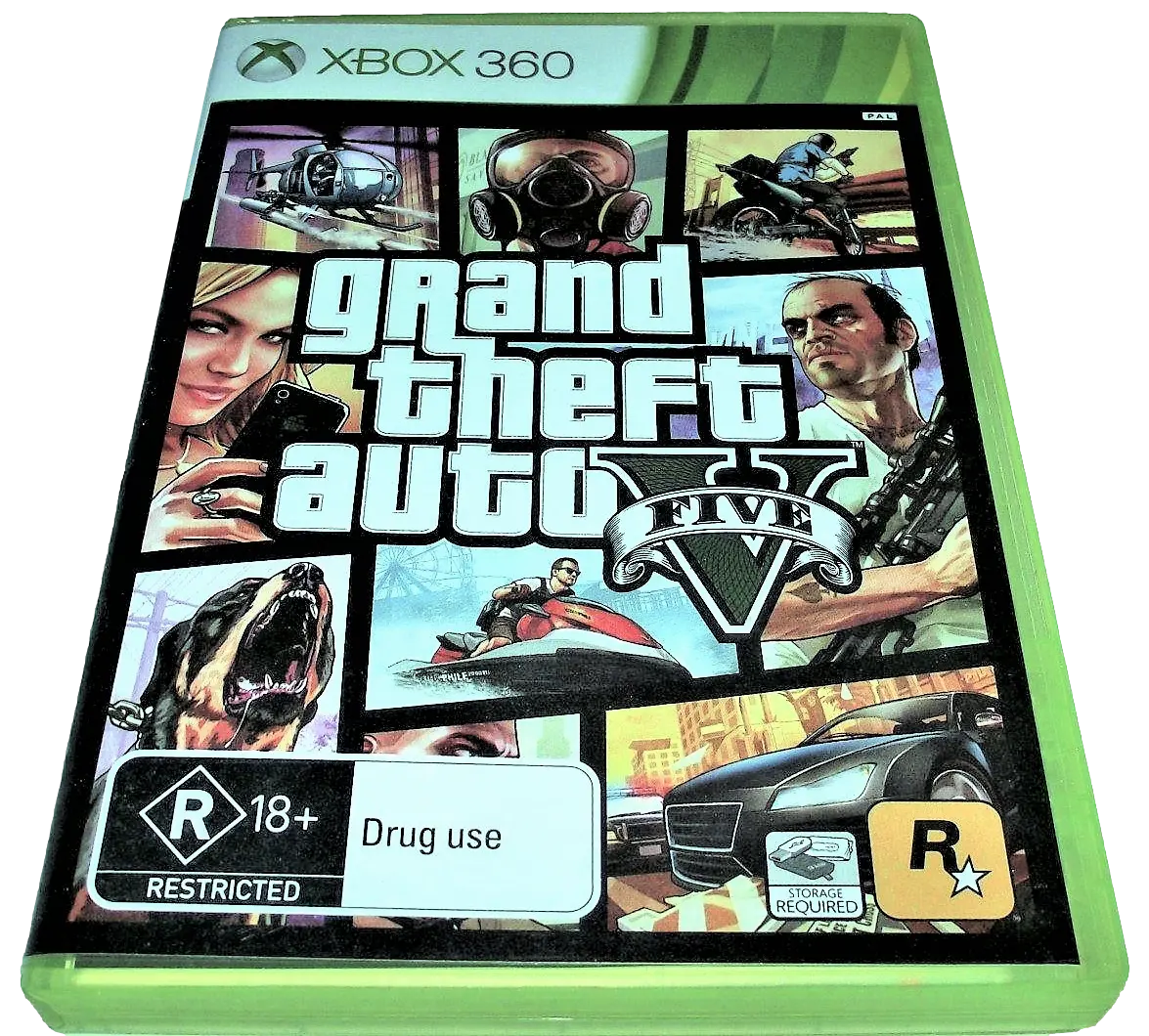 Grand Theft Auto V Five Xbox 360 Pal *No Map* (Preowned) 1